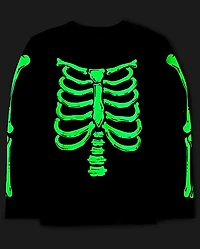 Kids Matching Family Glow Skeleton Graphic Tee