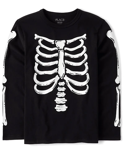 Kids Matching Family Glow Skeleton Graphic Tee