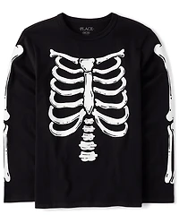 Kids Matching Family Glow Skeleton Graphic Tee