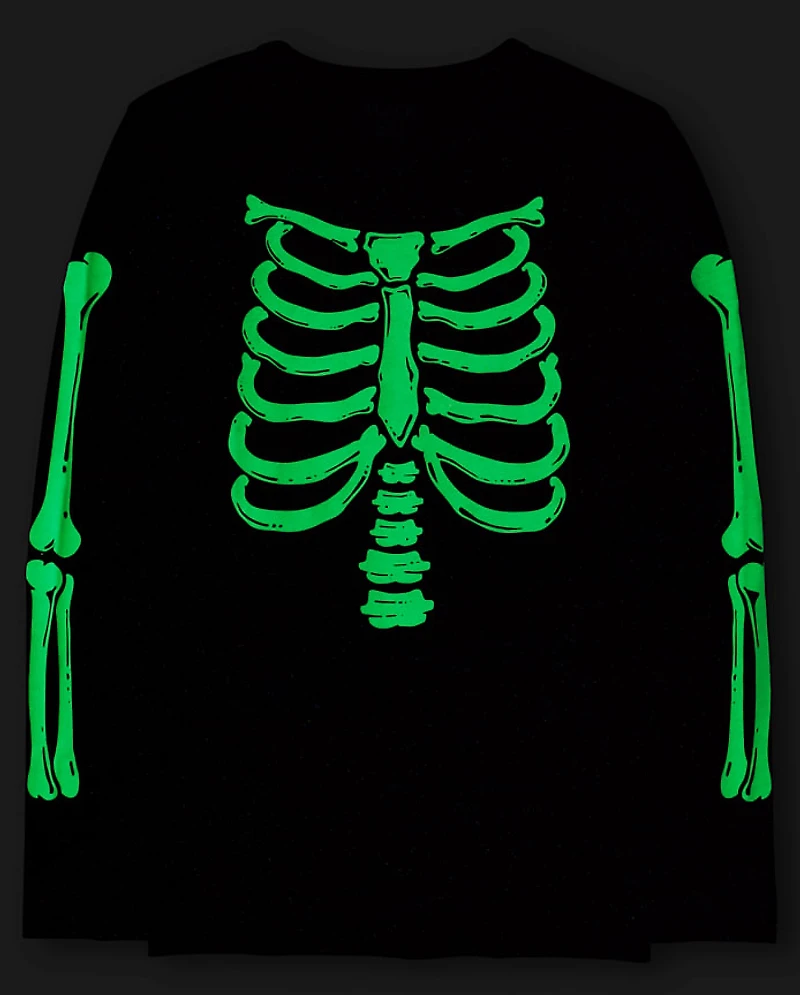 Adult Matching Family Glow Skeleton Graphic Tee