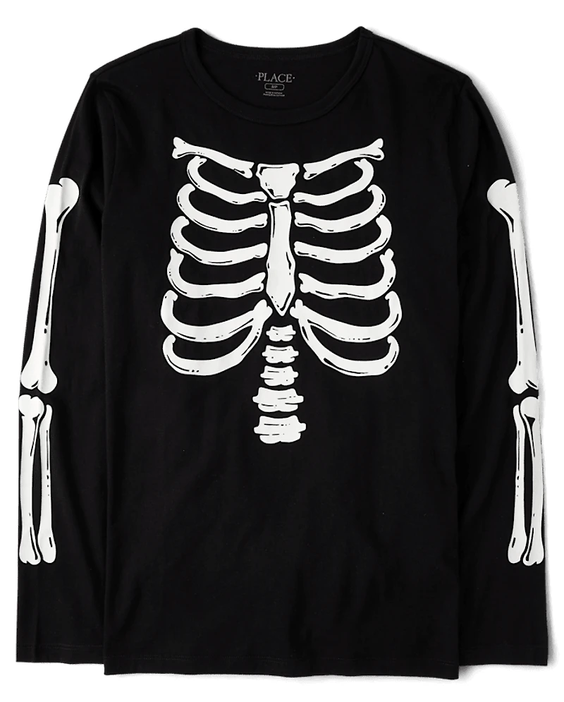 Adult Matching Family Glow Skeleton Graphic Tee