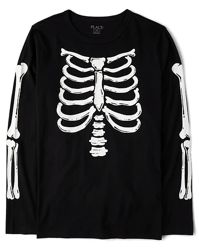 Adult Matching Family Glow Skeleton Graphic Tee