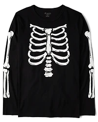 Adult Matching Family Glow Skeleton Graphic Tee