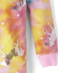 Girls Foil Unicorn One Piece Pajamas - Cozy Fleece