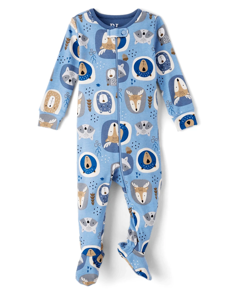 Baby And Toddler Boys Animal Snug Fit Cotton Footed One Piece Pajamas