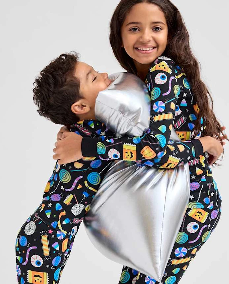 Kids Glow Halloween Candy Snug Fit Cotton Pajamas