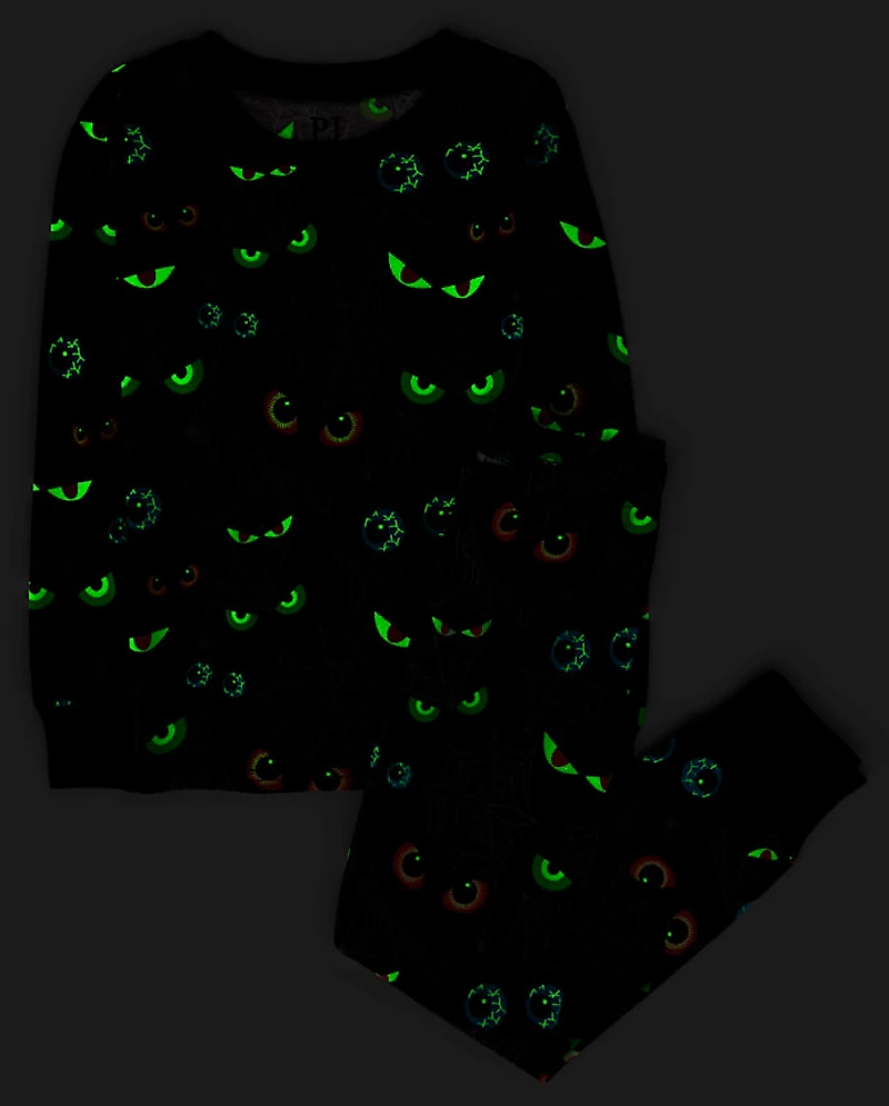 Kids Glow Eyes Snug Fit Cotton Pajamas