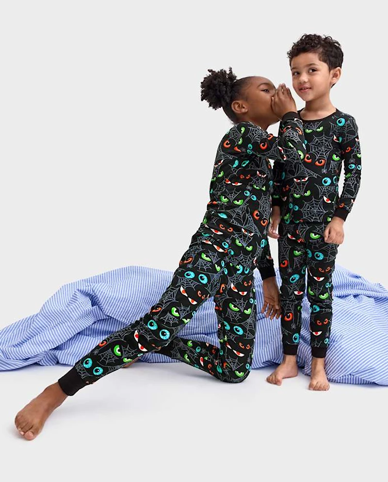 Kids Glow Eyes Snug Fit Cotton Pajamas