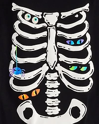 Kids Matching Family Glow Skeleton Snug Fit Cotton Pajamas