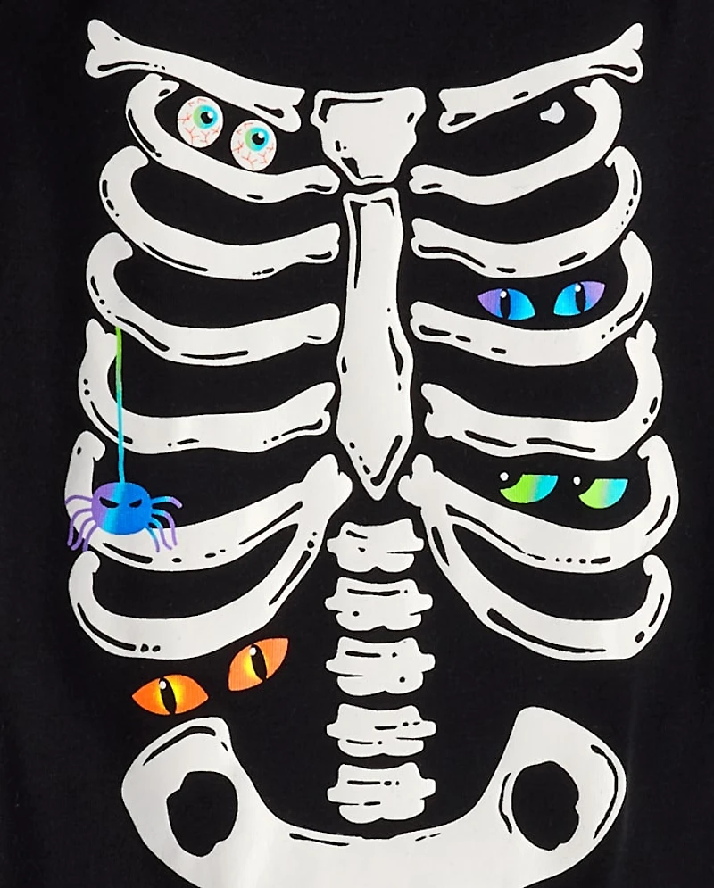 Kids Glow Skeleton Snug Fit Cotton Pajamas