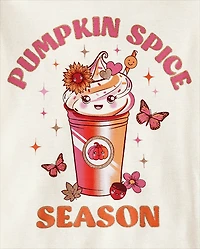 Girls Pumpkin Spice Season Snug Fit Cotton Pajamas