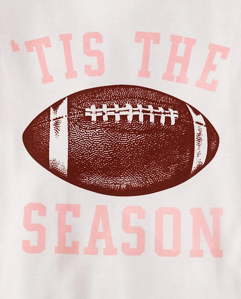 Pyjamas en coton ajustés assortis pour filles et toute la famille, motif football