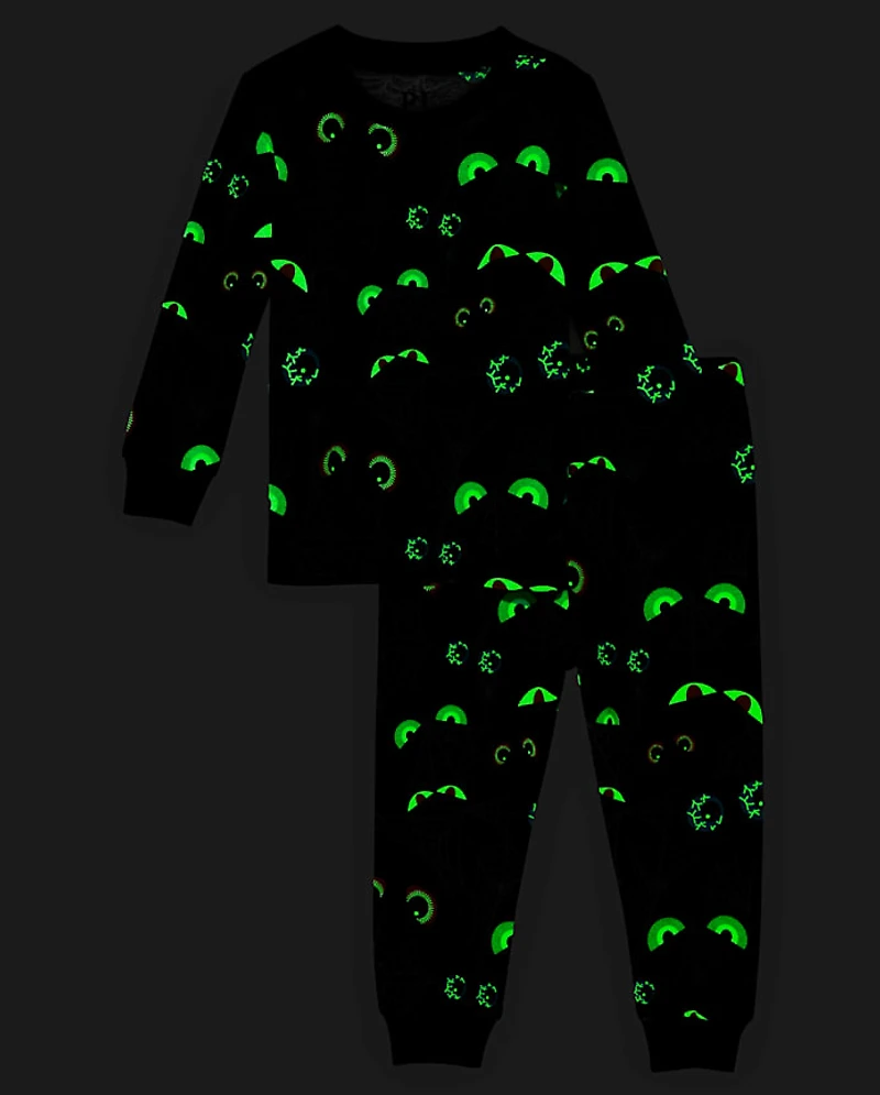 Baby And Toddler Glow Eyes Snug Fit Cotton Pajamas