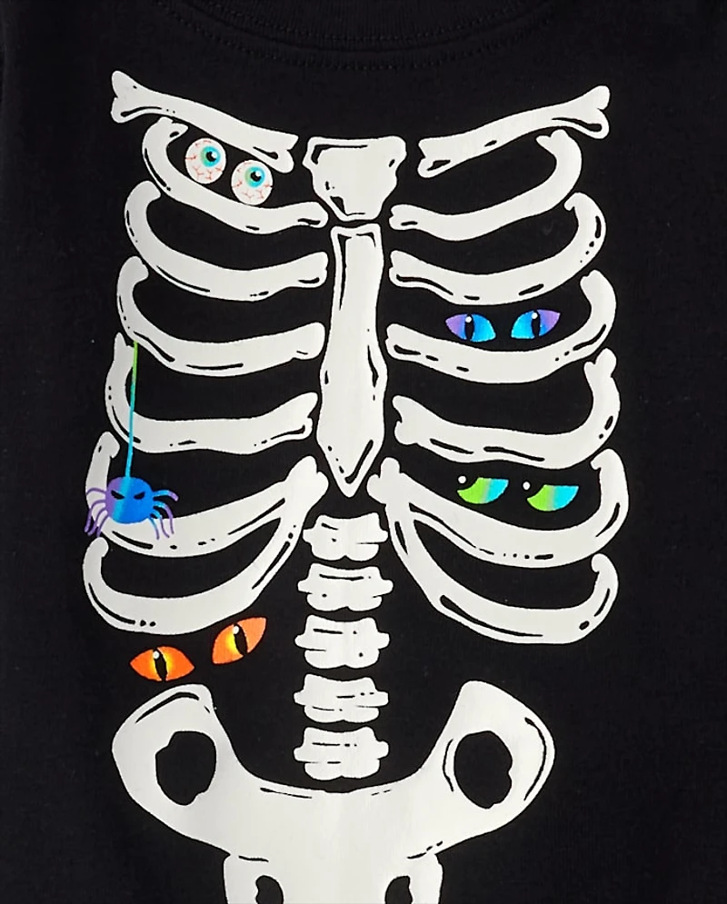 Baby And Toddler Glow Skeleton Snug Fit Cotton Pajamas