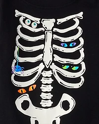 Baby And Toddler Glow Skeleton Snug Fit Cotton Pajamas