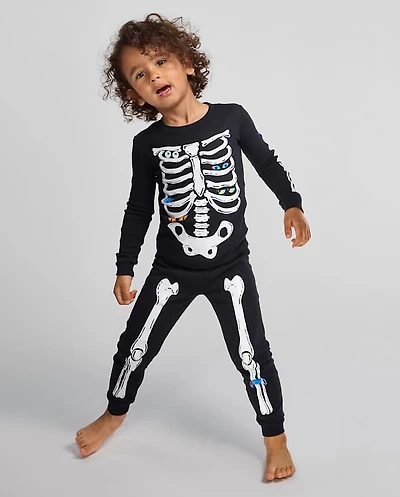Baby And Toddler Glow Skeleton Snug Fit Cotton Pajamas