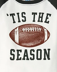 Pyjamas en coton ajustés assortis pour bébés et petits garçons, motif football, toute la famille