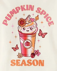 Pyjama en coton ajusté pour bébés et petites filles, saison des épices à la citrouille