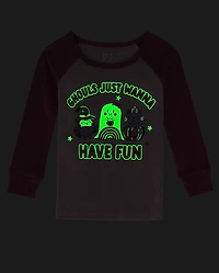 Baby And Toddler Girls Glow Ghouls Wanna Have Fun Snug Fit Cotton Pajamas