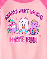 Baby And Toddler Girls Glow Ghouls Wanna Have Fun Snug Fit Cotton Pajamas