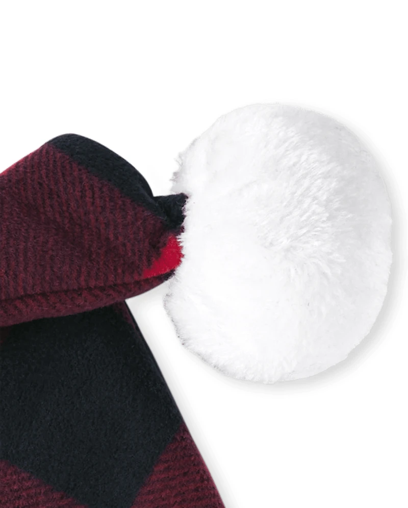 Baby And Toddler Matching Family Plaid Santa Hat