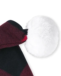 Baby And Toddler Matching Family Plaid Santa Hat