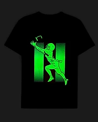 Boys Glow Football Player Graphic Tee
