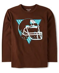 Boys Football Helmet Graphic Tee