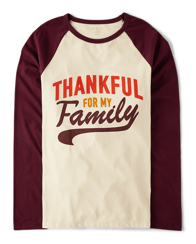 Adult Matching Family Thankful Graphic Tee