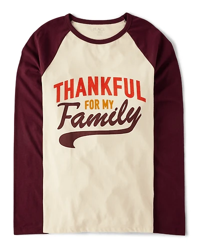 Adult Matching Family Thankful Graphic Tee