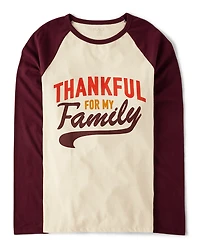 Adult Matching Family Thankful Graphic Tee