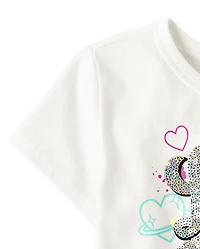 Girls Sequin Love Top