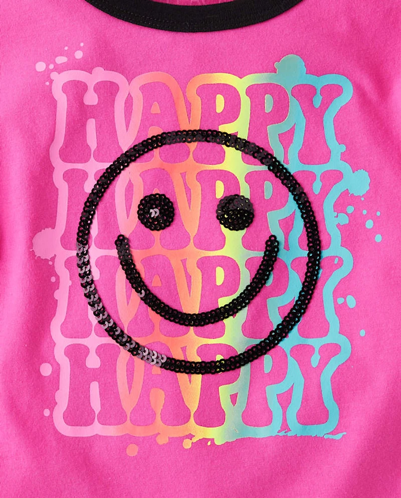 Haut Happy Face pour filles