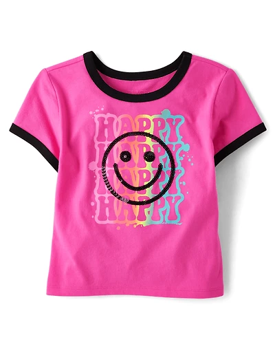Girls Happy Face Top