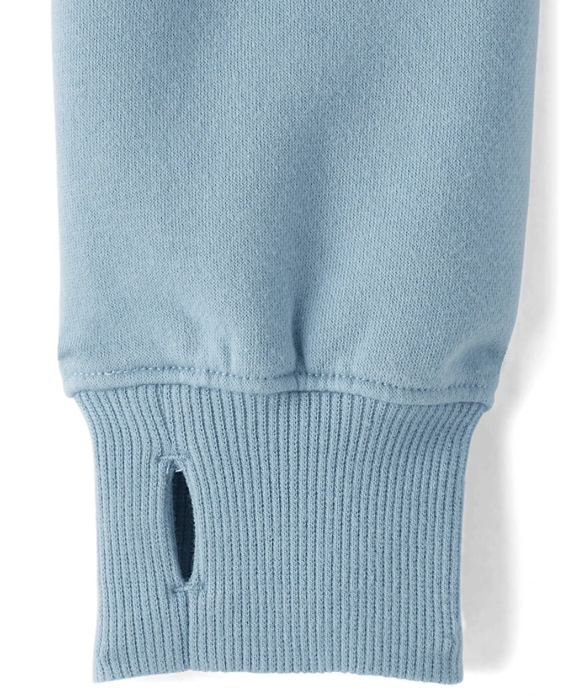 Girls Premium Fleece Cropped Zip Up Hoodie