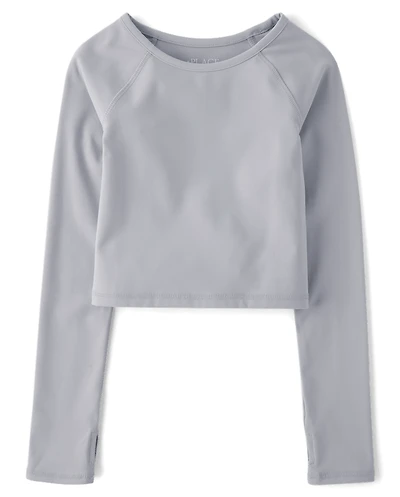 Girls Cropped Raglan Top