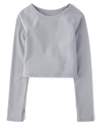 Girls Cropped Raglan Top