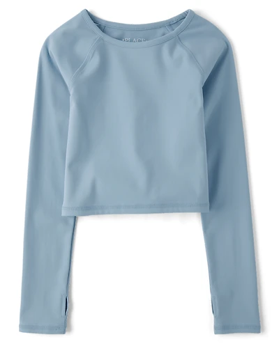 Girls Cropped Raglan Top