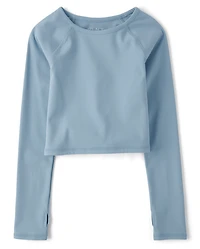 Girls Cropped Raglan Top