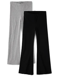 Girls Flare Leggings 2-Pack