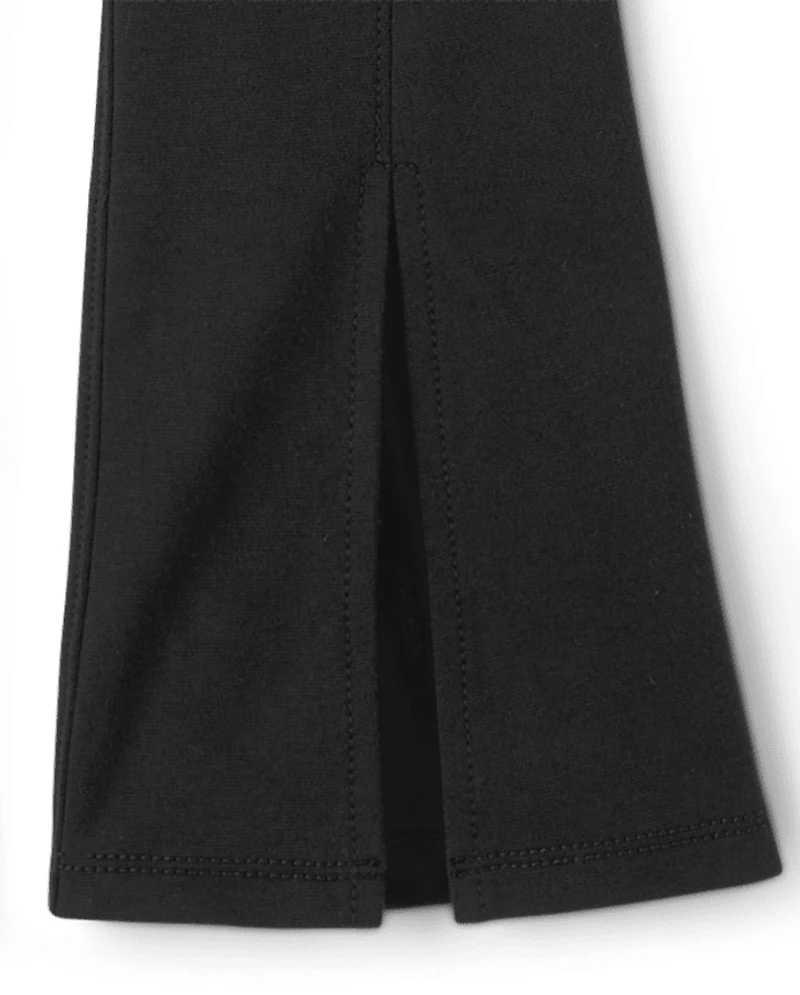 Girls Split Flare Ponte Knit Jeggings