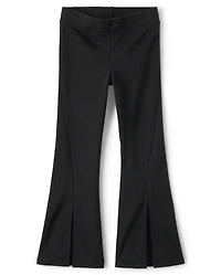 Girls Split Flare Ponte Knit Jeggings