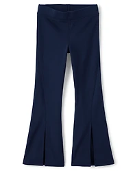 Girls Split Flare Ponte Knit Jeggings