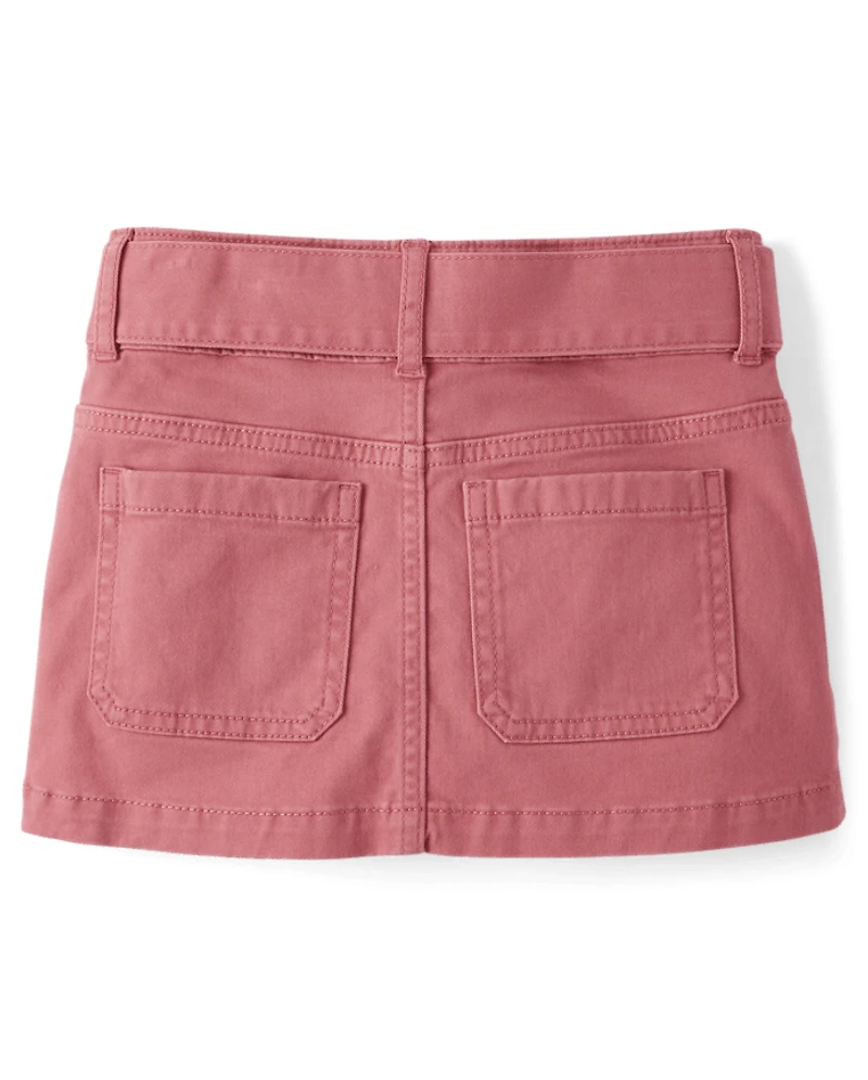 Girls Patch Pocket Skirt