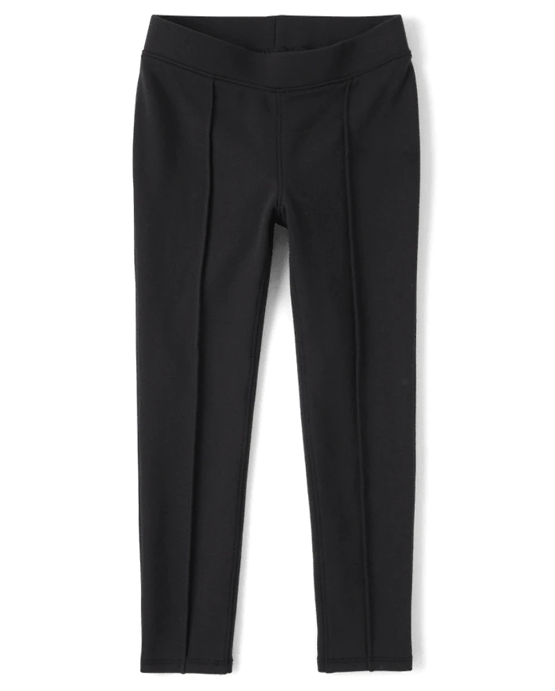 Girls Pintuck Ponte Jeggings