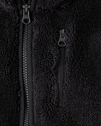 Girls Sherpa Zip Up Jacket