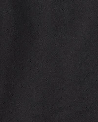 Girls Pointelle Ruched Top