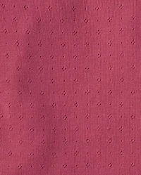 Girls Pointelle Ruched Top