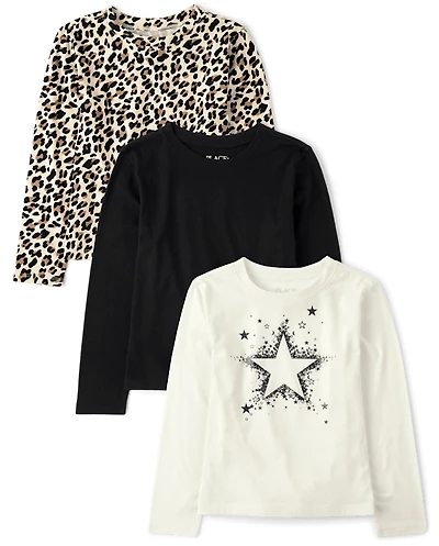 Girls Graphic Tee Shirt 3-Pack