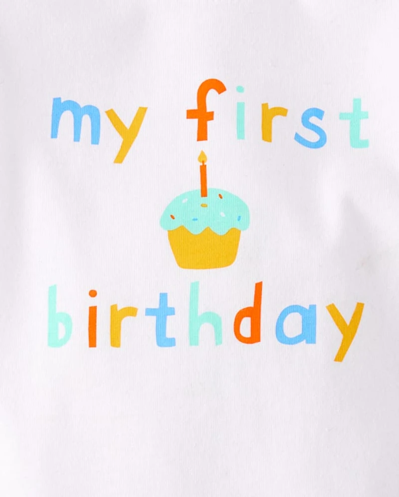 Baby First Birthday Graphic Bodysuit